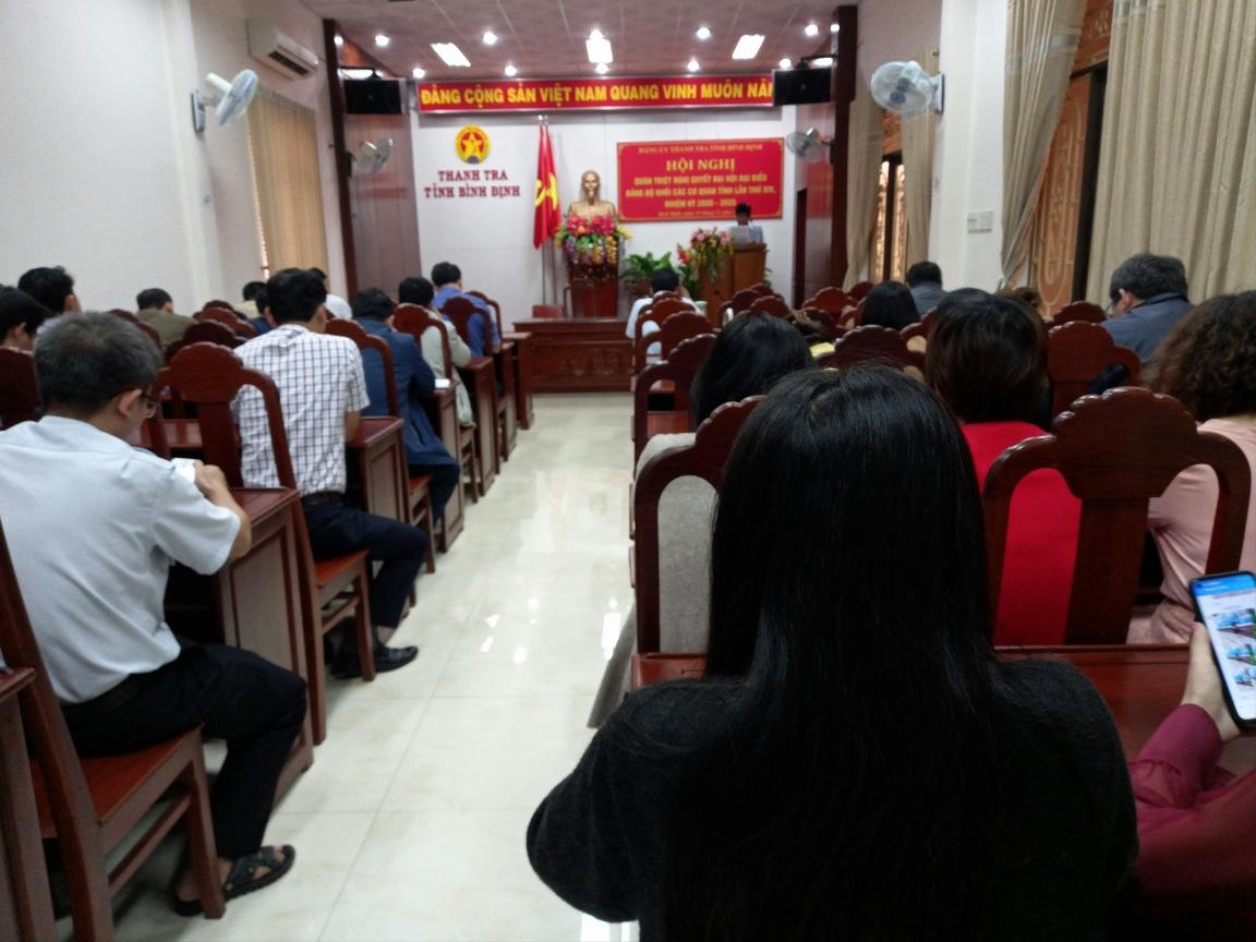 Thanh tra tỉnh tổ chức Hội nghị phổ biến, quán triệt Nghị quyết Đại hội  Đảng bộ Khối các cơ quan tỉnh lần thứ XIV