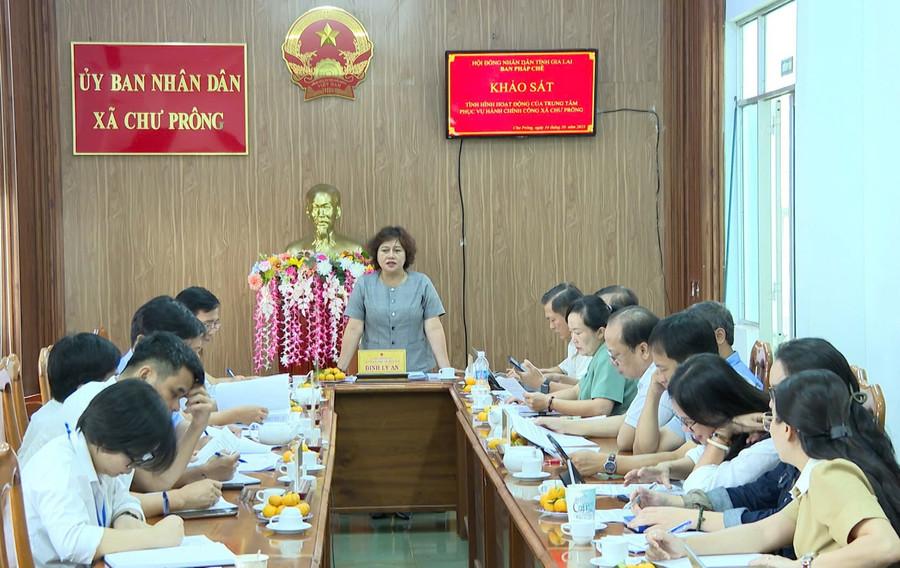 Trưởng ban Pháp chế HĐND tỉnh Đinh Ly An kết luận buổi làm việc. Ảnh: R'Piên truong-ban-phap-che-hdnd-tinh-dinh-ly-an-ket-luan-buoi-lam-viec-anh-rpien.jpg