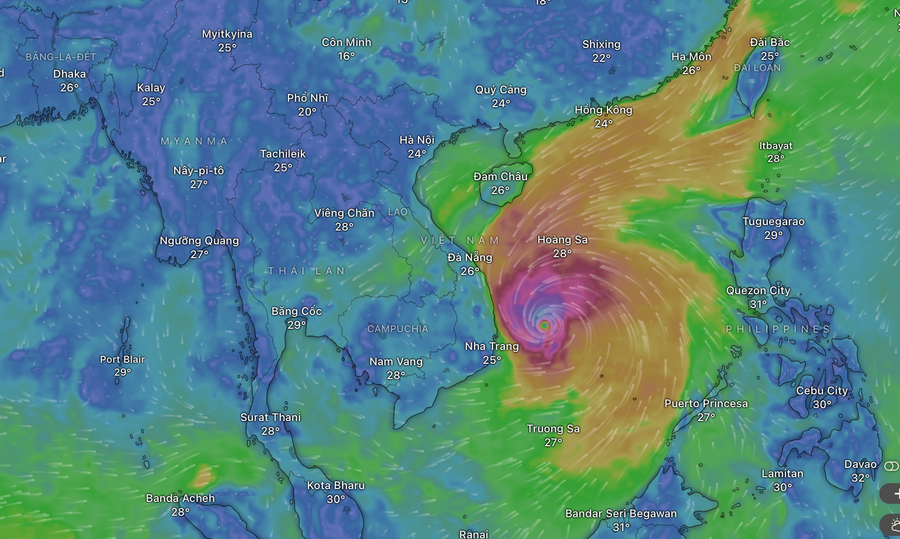 Tâm bão đang tiến về phía đất liền các tỉnh Gia Lai, Đắk Lắk, Quảng Ngãi. anh-man-hinh-2025-11-06-luc-102551.png