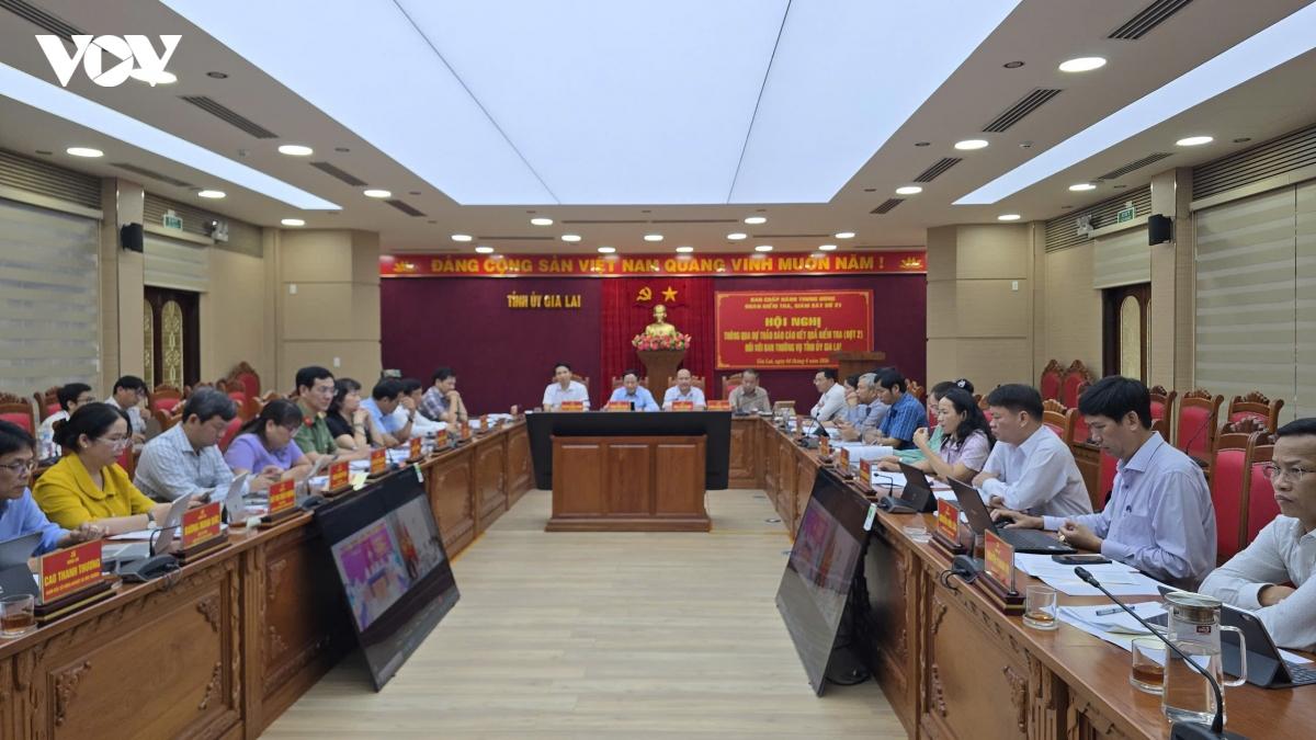 Doan kiem tra cua bo chinh tri thong qua du thao bao cao kiem tra doi voi gia lai hinh anh 1